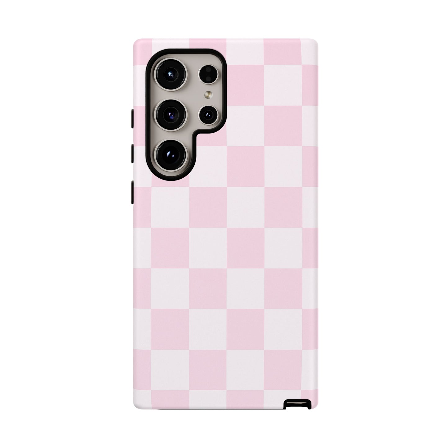 Pink Checkerboard Phone Case | Aesthetic Tough Protective Case