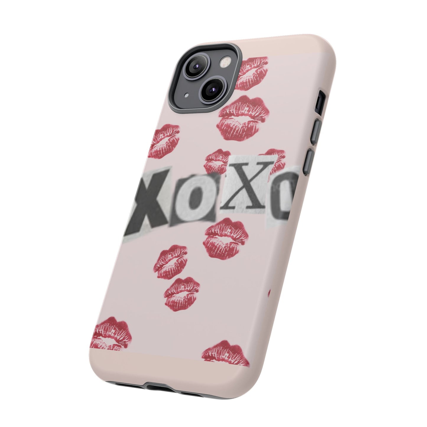 XOXO Kiss Print Phone Case | Coquette Valentine Aesthetic | Cute Pink Lipstick Kiss Tough Case for iPhone & Samsung