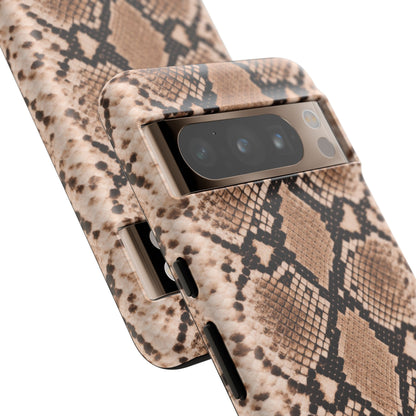 Snake Print Phone Case – Brown Python Pattern Slim Protective Cover for Iphone, Samsung Galaxy and Pixel