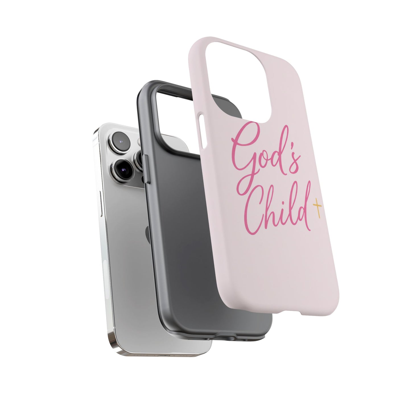 Gods Child Phone Case Christian Pink Aesthetic Tough iPhone Case