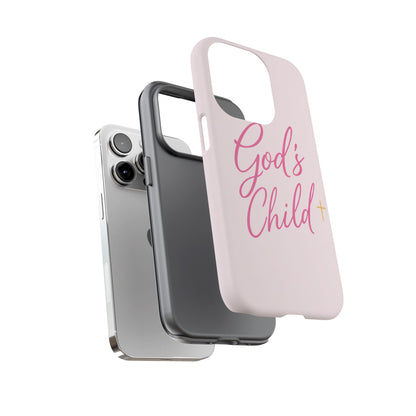 Gods Child Phone Case Christian Pink Aesthetic Tough iPhone Case