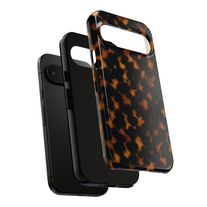 Tortoiseshell Pattern Tough Phone Case | Classic Leopard-Style Protective Cover