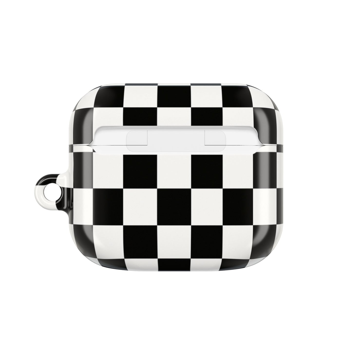 Checkerboard AirPod Case – Black & White Retro Pattern