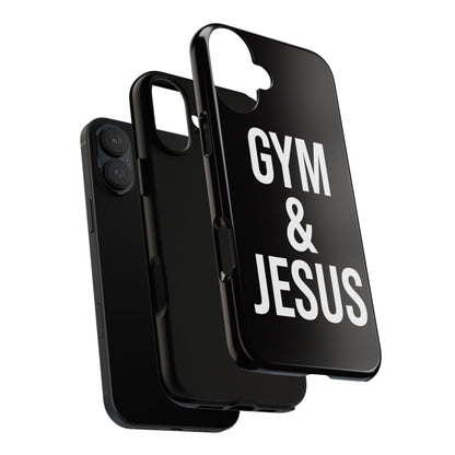 Gym & Jesus Phone Case Christian Faith Workout Gym Motivation Case