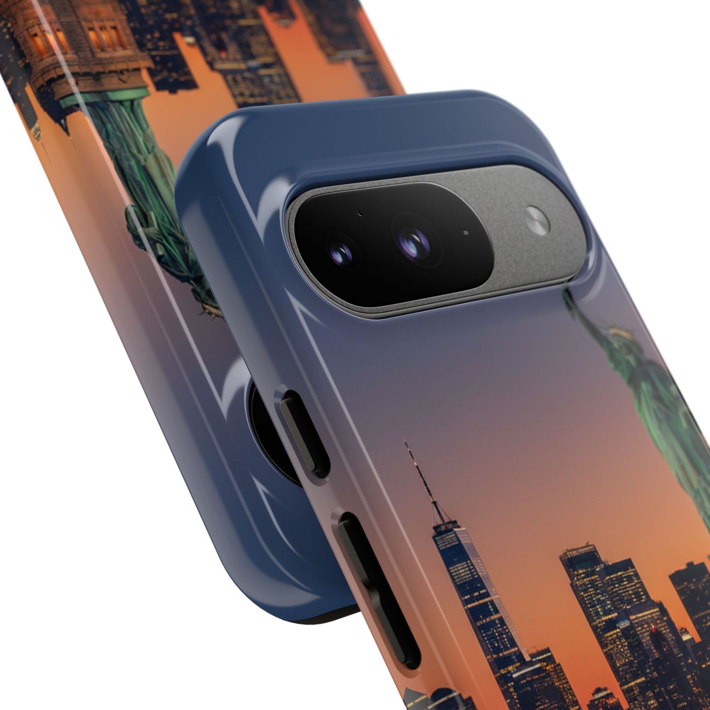 Statue of Liberty Sunset Phone Case – New York City Skyline Travel Aesthetic Tough Case