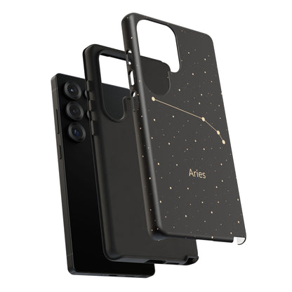 Aries Zodiac Constellation Phone Case – Luxe Gold Celestial Cover