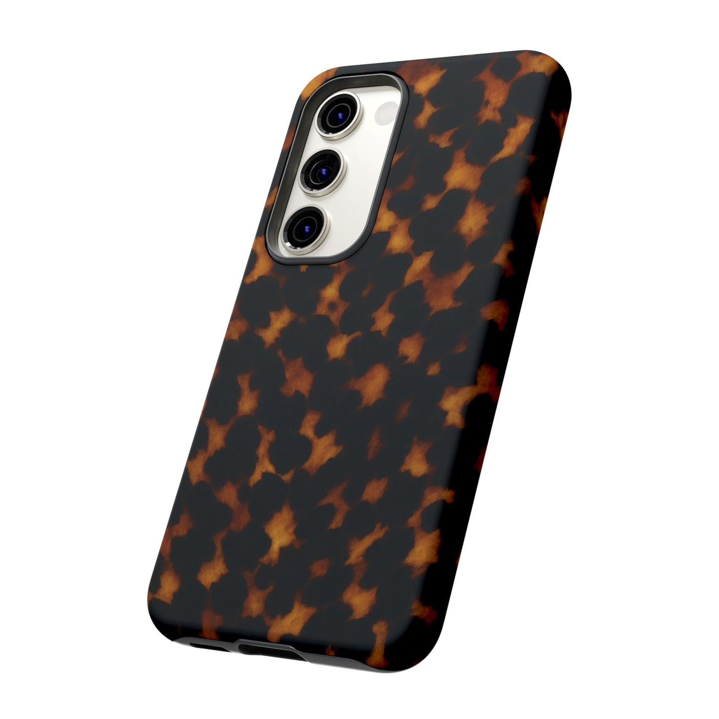 Tortoiseshell Pattern Tough Phone Case | Classic Leopard-Style Protective Cover