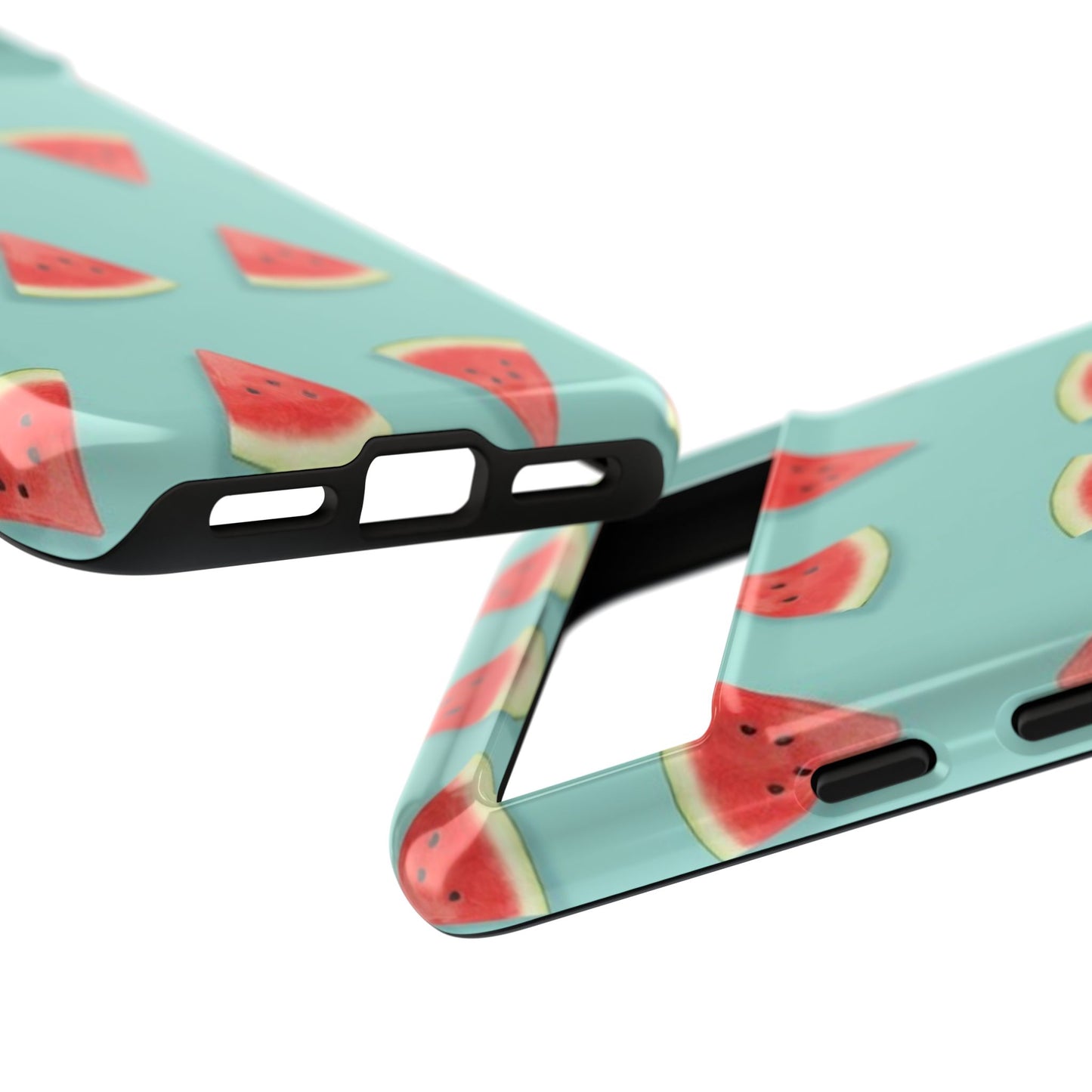 Watermelon Phone Case – Pastel Blue Summer Fruit Tough Case (iPhone, Samsung, Pixel)