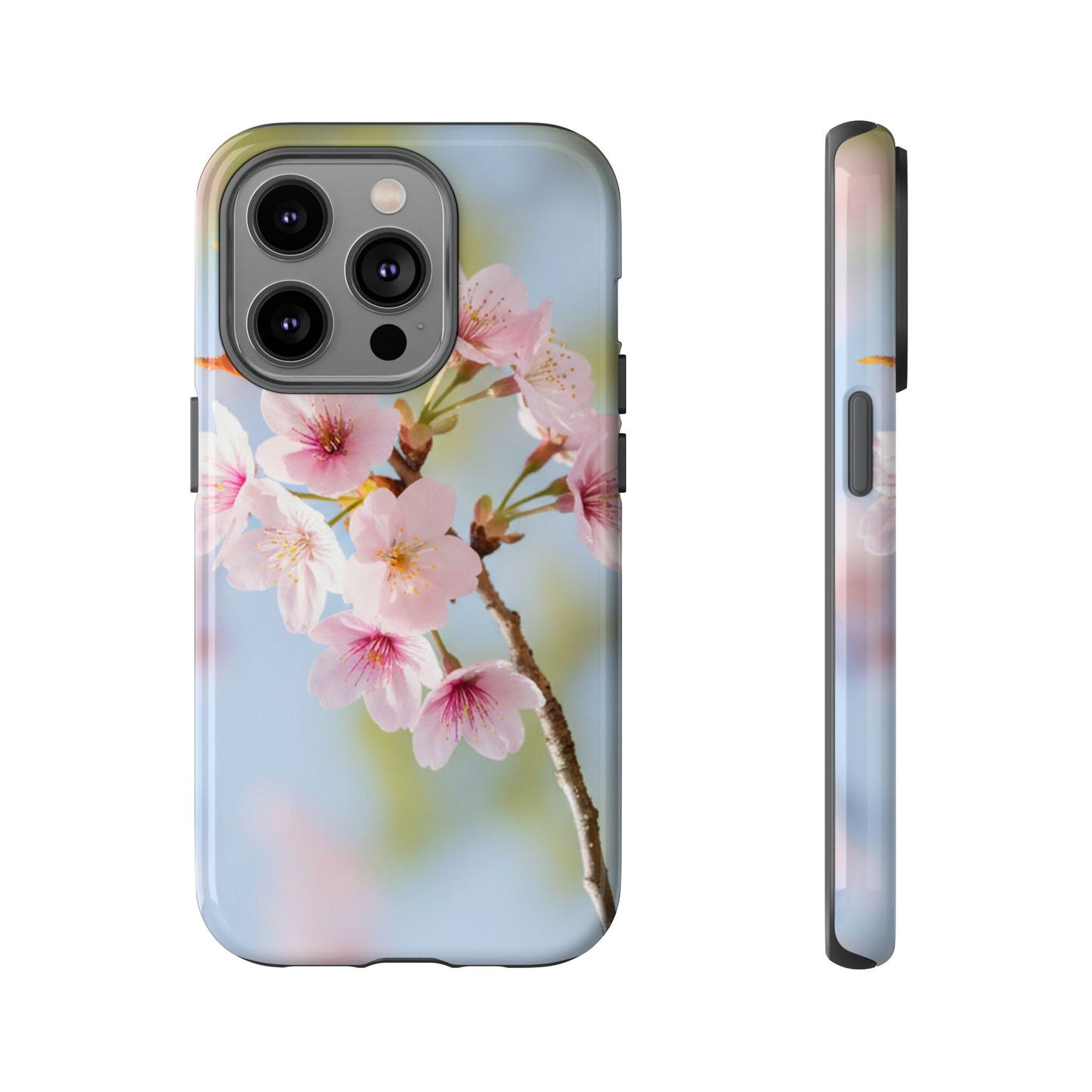 Cherry Blossom Phone Case – Pink Floral Tough Case (iPhone, Samsung Galaxy, Pixel)