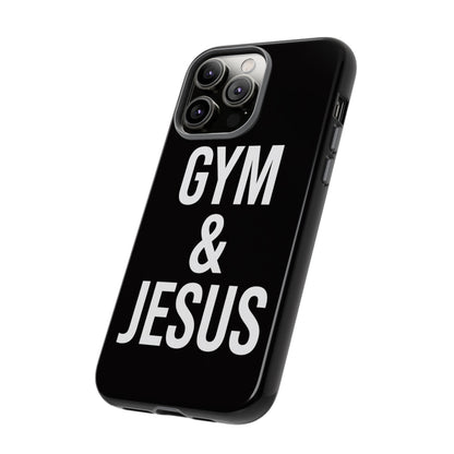 Gym & Jesus Phone Case Christian Faith Workout Gym Motivation Case