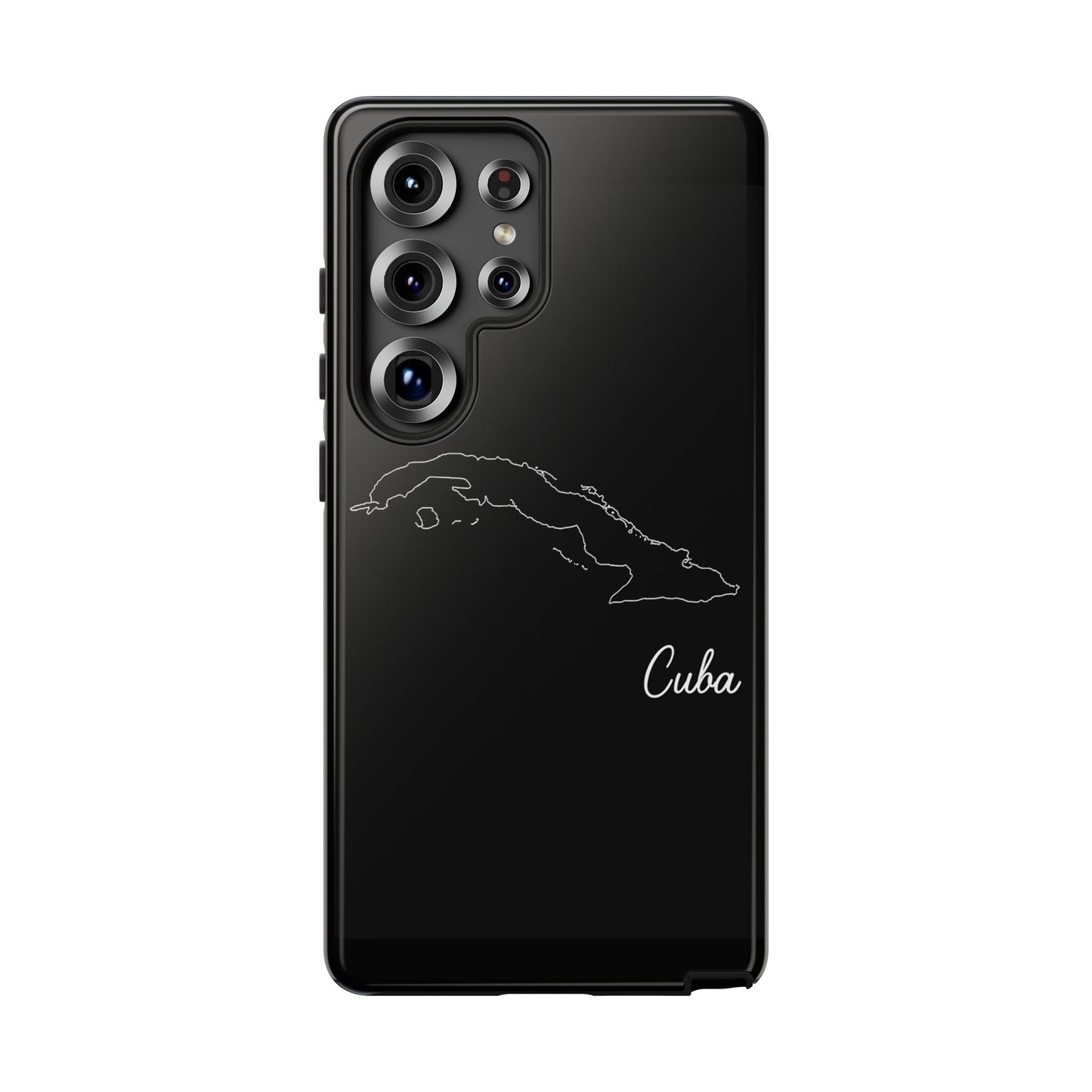 Cuba Outline Phone Case – Minimal Country Map Tough Case (iPhone, Samsung, Pixel)