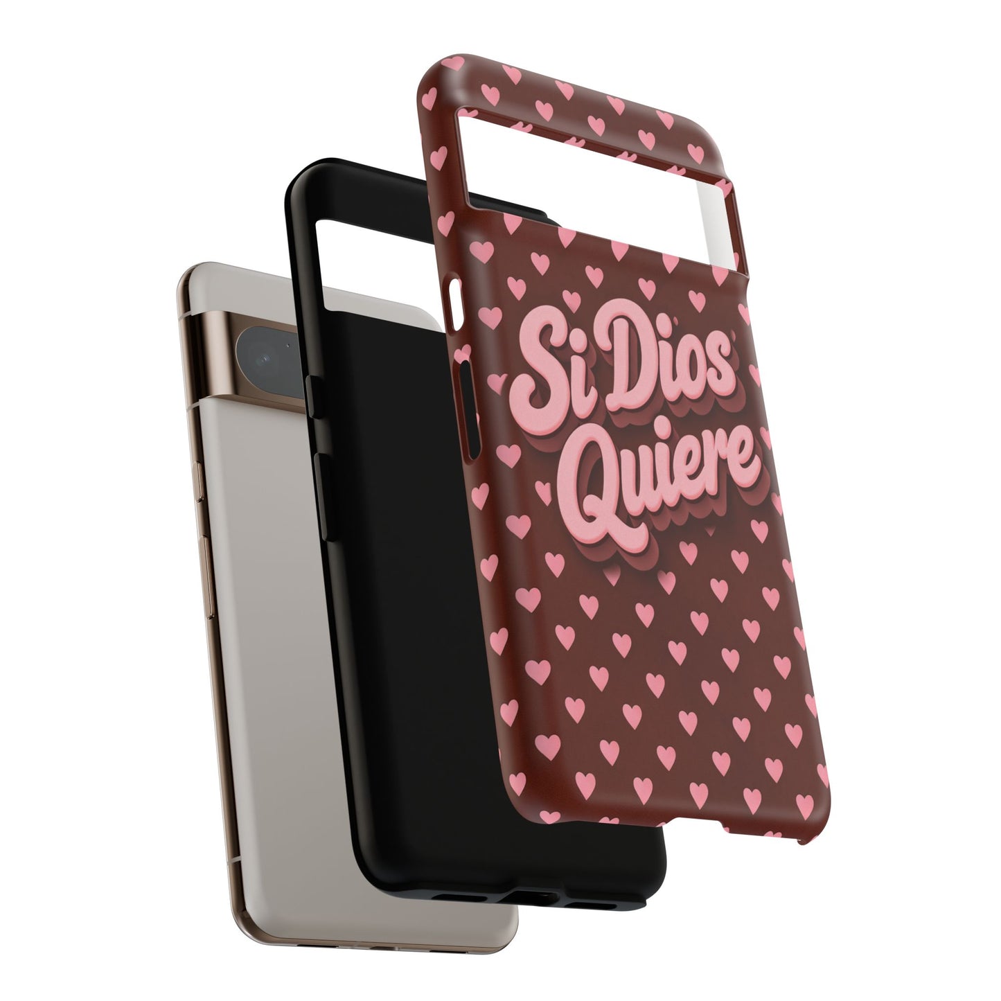 Si Dios Quiere Phone Case Latina Aesthetic Pink Hearts iPhone Samsung