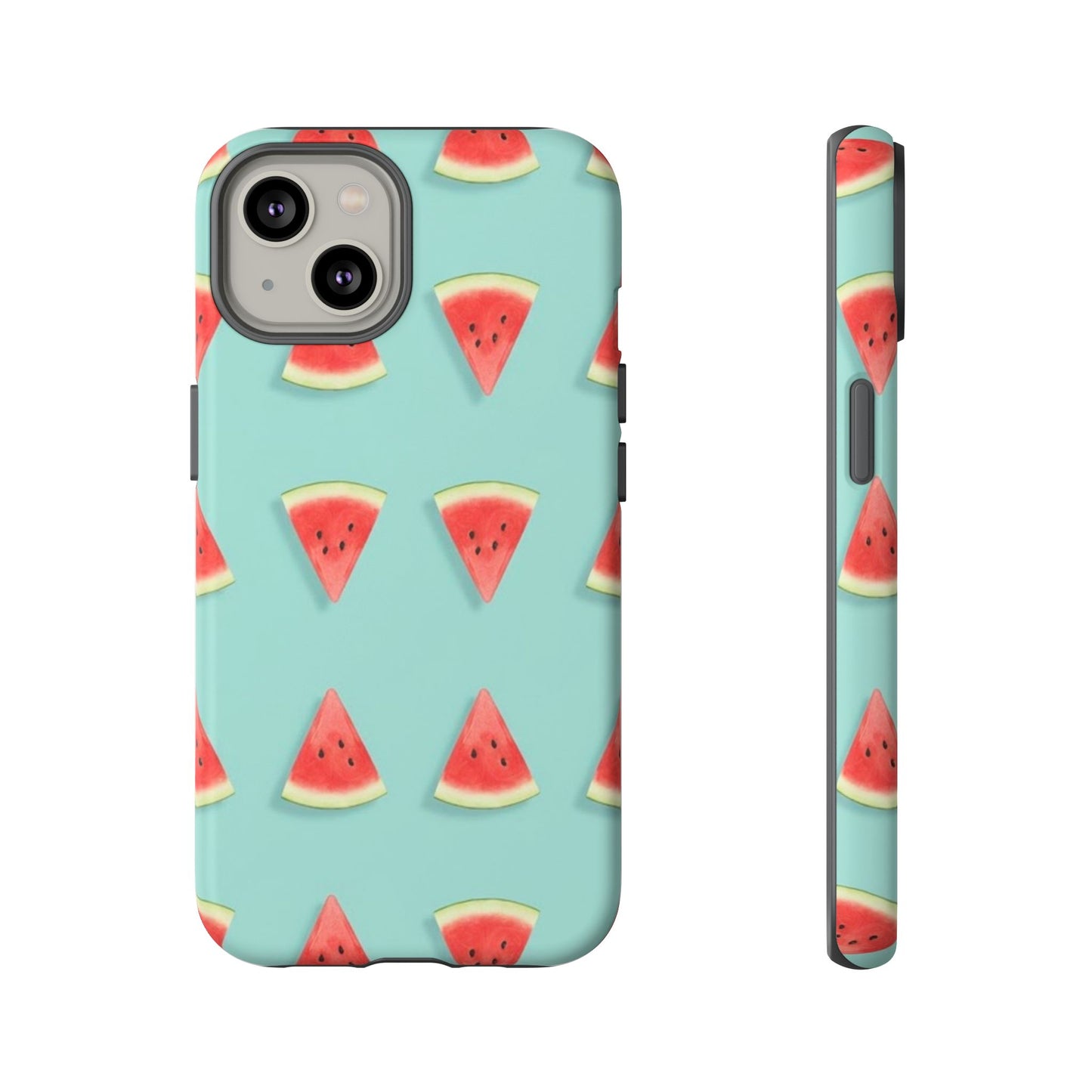 Watermelon Phone Case – Pastel Blue Summer Fruit Tough Case (iPhone, Samsung, Pixel)