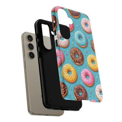 Cute Donut Pattern Phone Case – Colorful Sprinkles Dessert Design for Iphone, Samsung Galaxy and Pixel