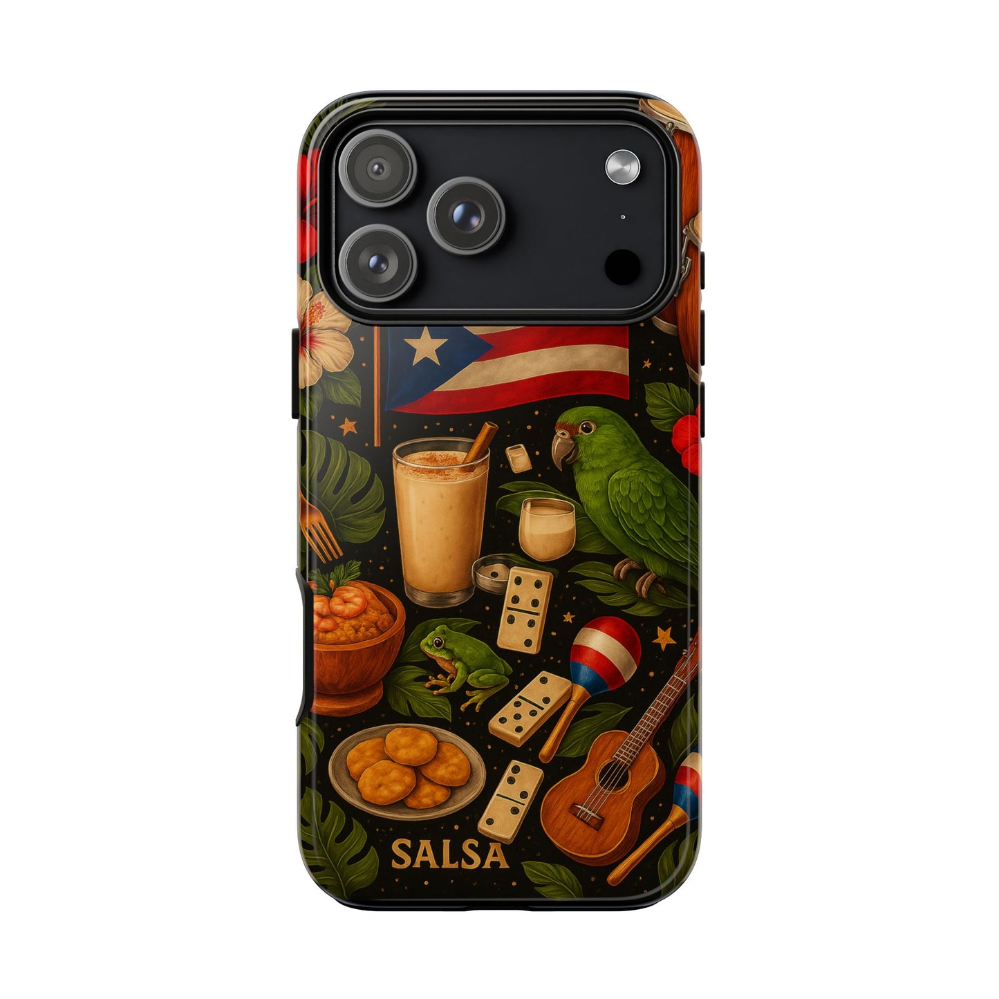 Puerto Rican Culture Phone Case | Boricua Icons Caribbean Aesthetic Tough Protective Case