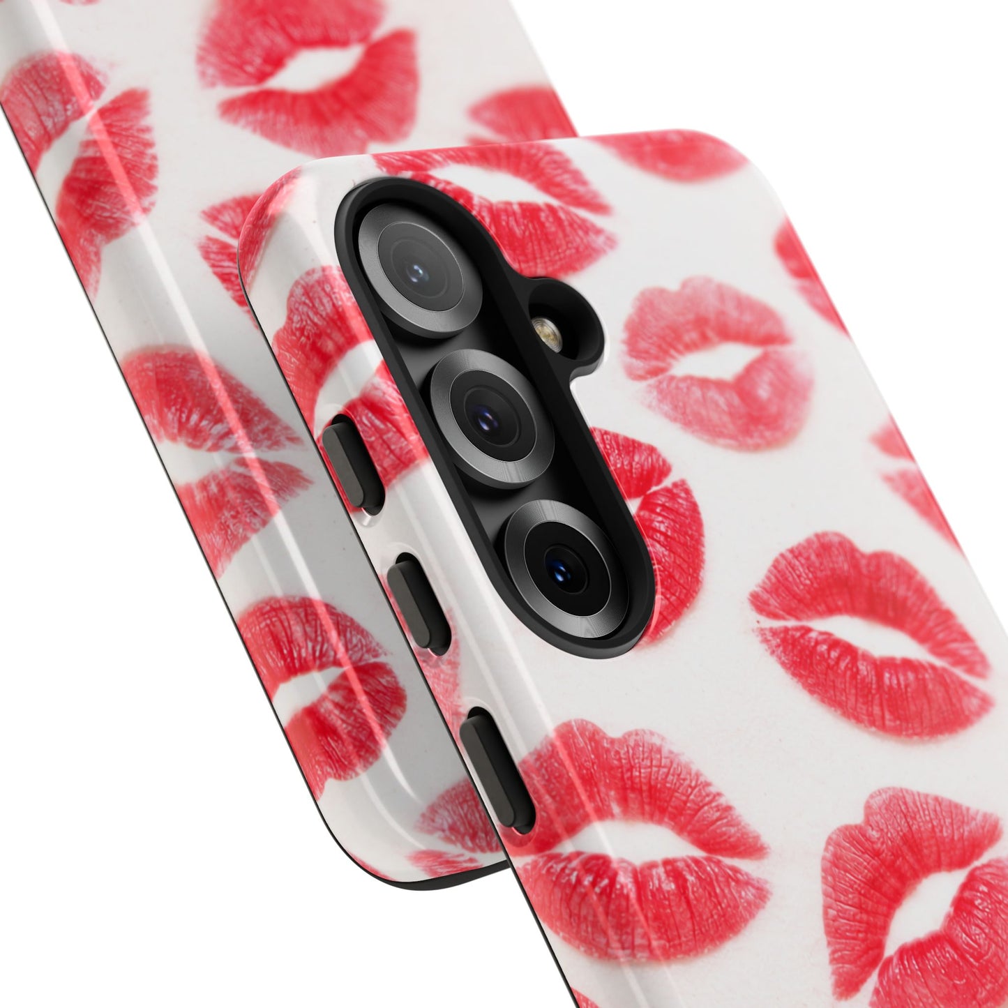 Red Lipstick Kiss Phone Case – Sexy Lip Print Pattern Tough Protective Cover