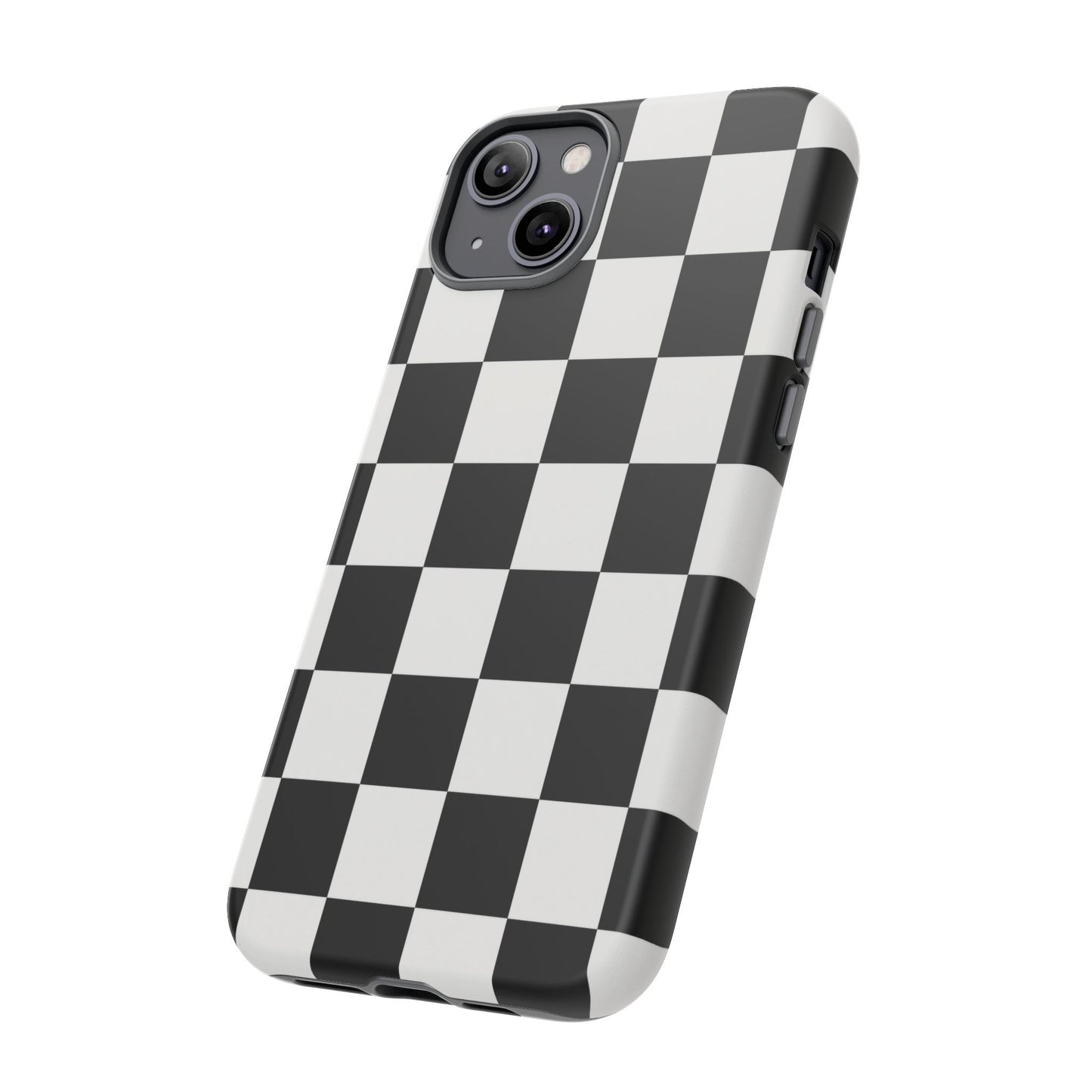 Black & White Checkerboard Phone Case – Classic Aesthetic Tough Protective Case for Iphone, Samsung Galaxy and Pixel