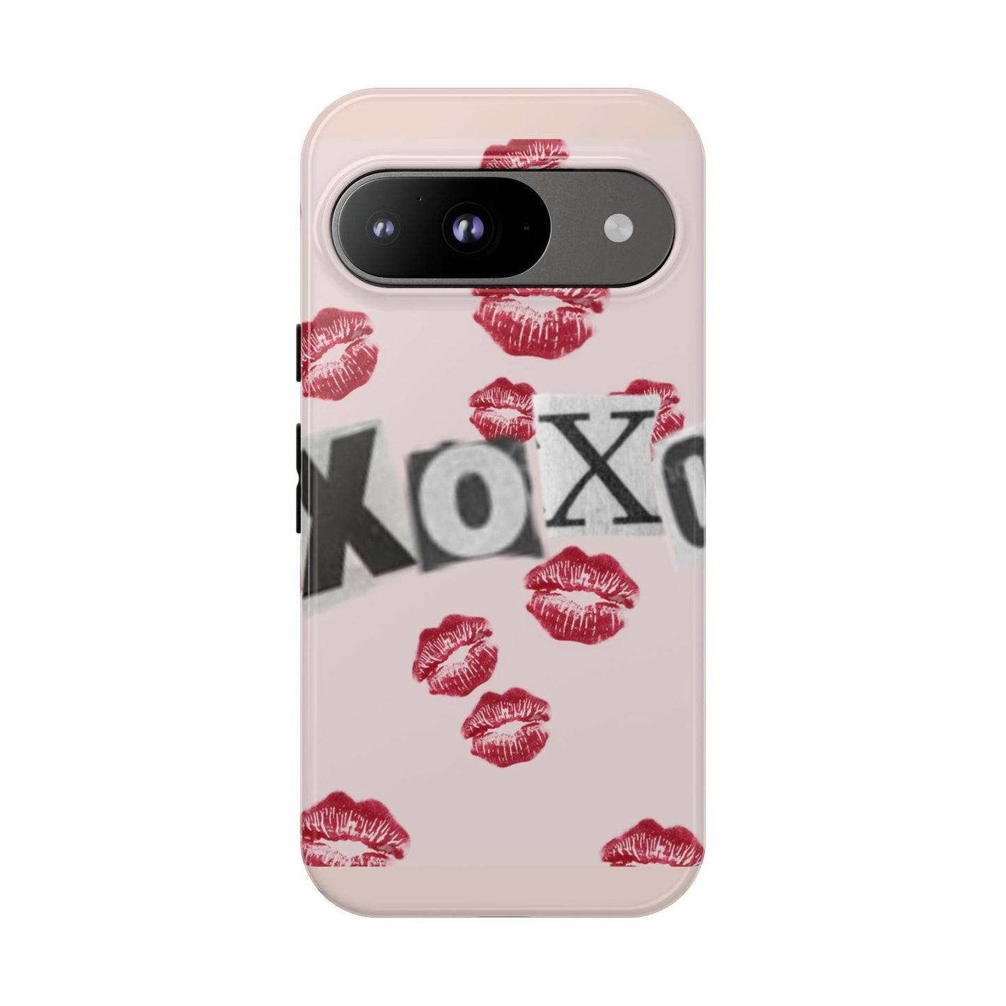 XOXO Kiss Print Phone Case | Coquette Valentine Aesthetic | Cute Pink Lipstick Kiss Tough Case for iPhone & Samsung