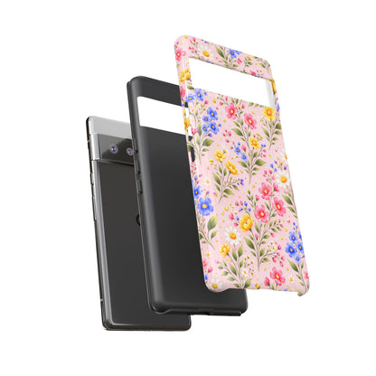 Wildflower Floral Phone Case Vintage Spring Meadow Tough Cover