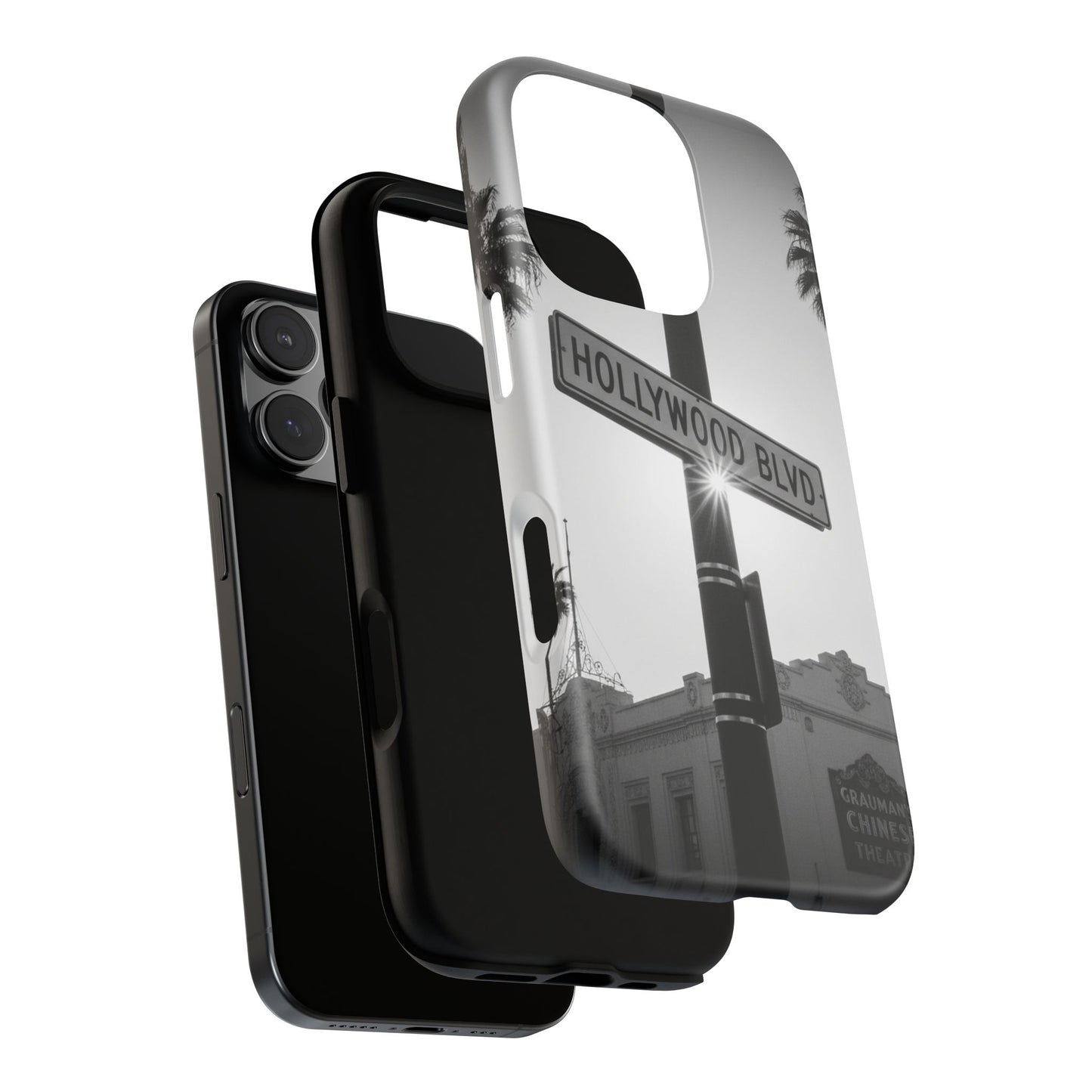 Hollywood Blvd Phone Case | Vintage Los Angeles Street Sign | Black & White LA Aesthetic