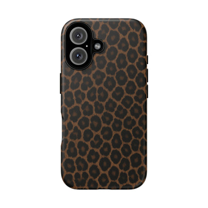 Brown Leopard Print Phone Case | Classic Animal Print Aesthetic Tough Protective Case