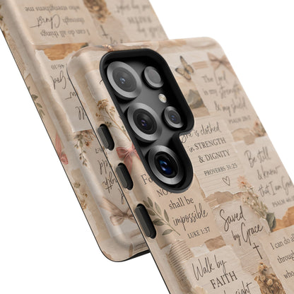 Christian Bible Verse Phone Case | Faith Scripture Aesthetic Floral Christian Case