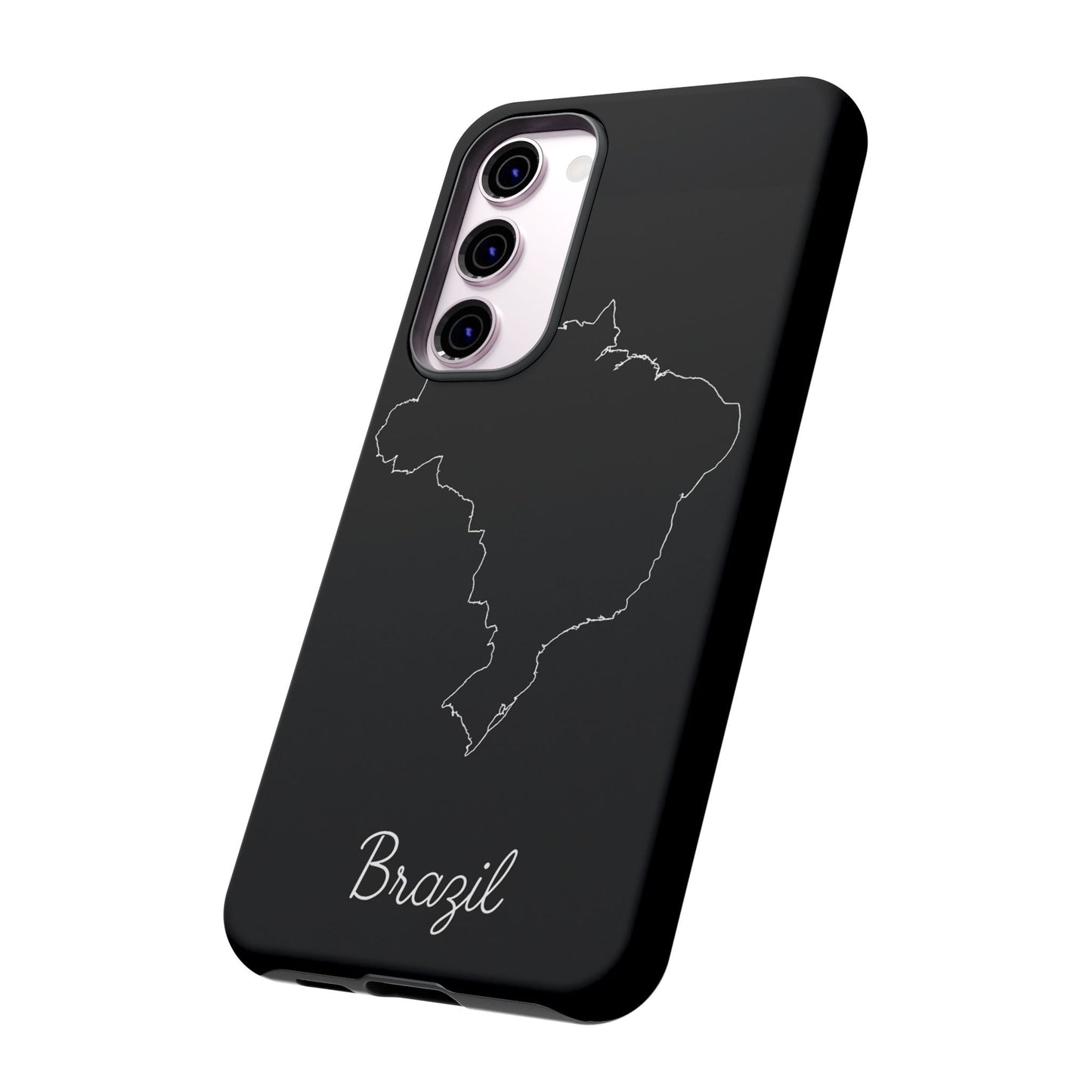 Brazil Outline Phone Case – Minimal Country Map Tough Case (iPhone, Samsung, Pixel)