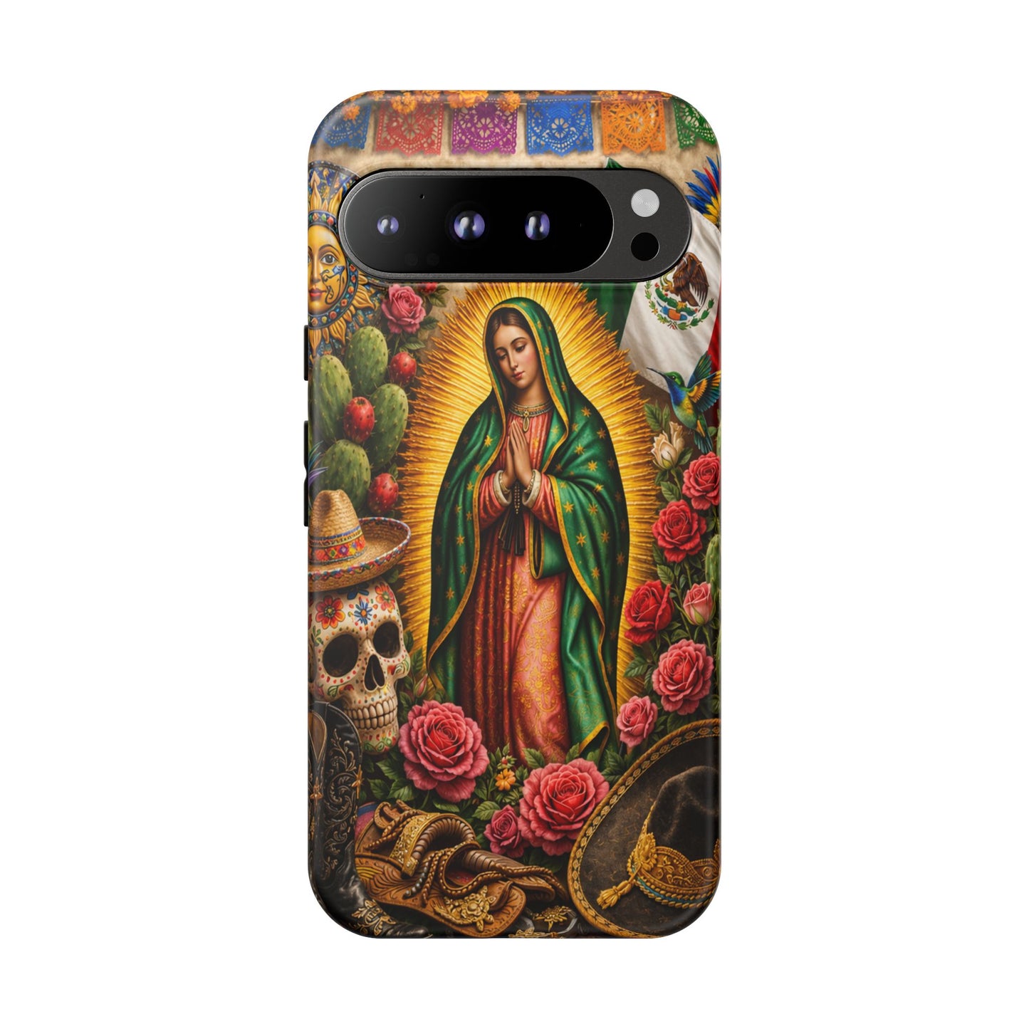 Virgen de Guadalupe Phone Case Mexican Floral iPhone Samsung Pixel Case