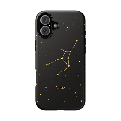 Virgo Zodiac Constellation Phone Case – Luxe Gold Celestial Cover
