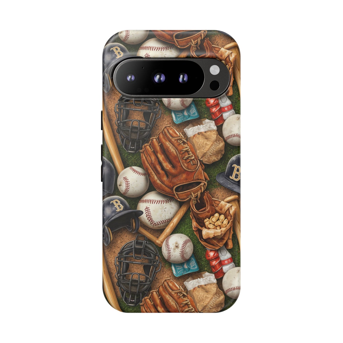 Baseball Gear Collage Phone Case – Vintage Baseball Equipment Sports Tough Case