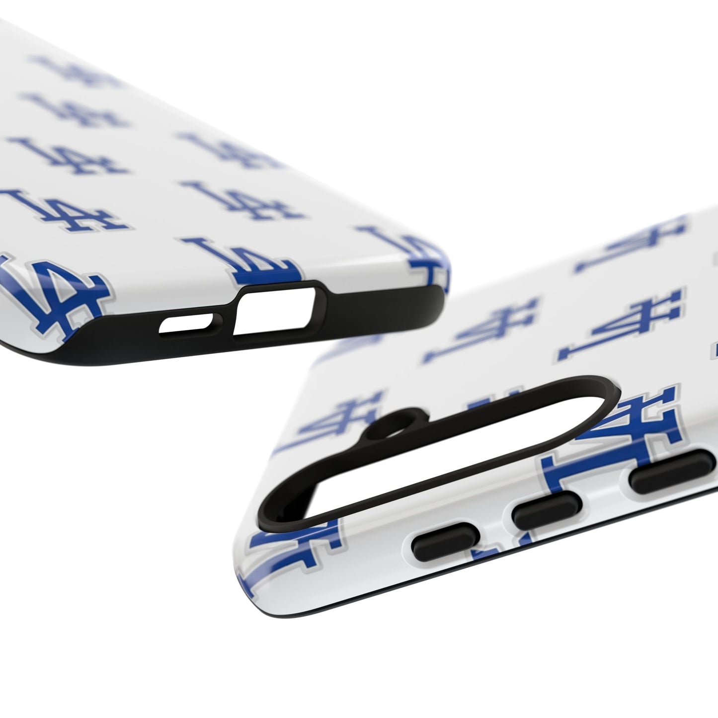 Blue LA Monogram Pattern Phone Case | Minimal Baseball Inspired Tough Cover