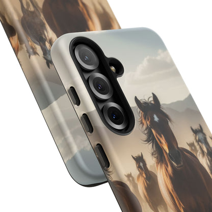 Running Horses Phone Case – Wild Mustang Herd Tough Case (iPhone, Samsung, Pixel)