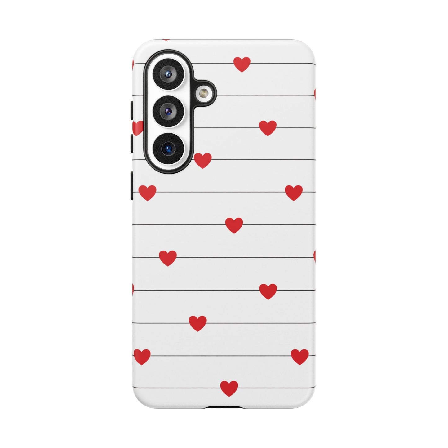 Red Heart Stripe iPhone Case | Tough Shockproof Love Aesthetic Cover