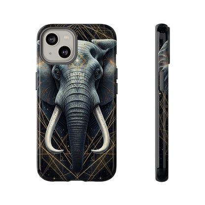 Elephant Mandala Phone Case | Minimal Gold Accent Tough Case