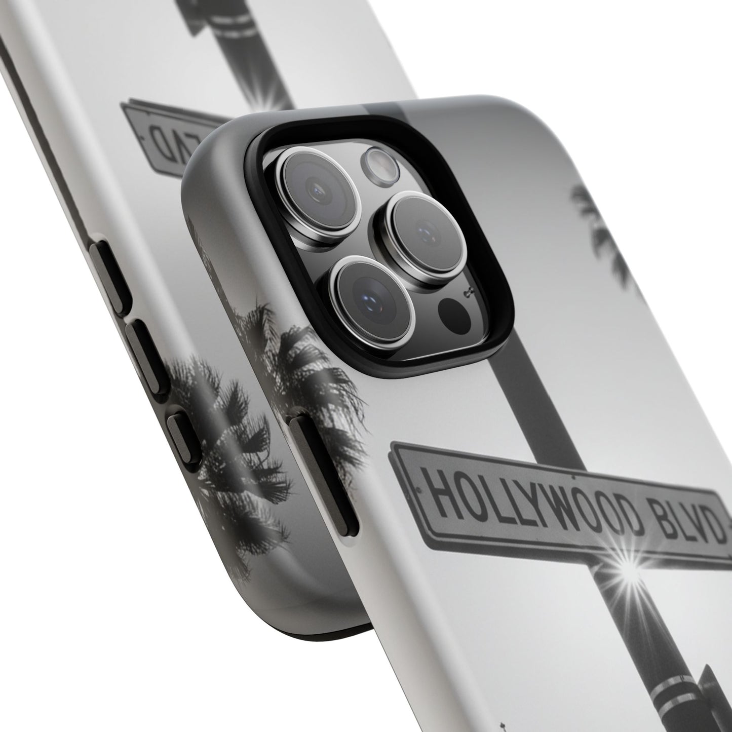 Hollywood Blvd Phone Case | Vintage Los Angeles Street Sign | Black & White LA Aesthetic