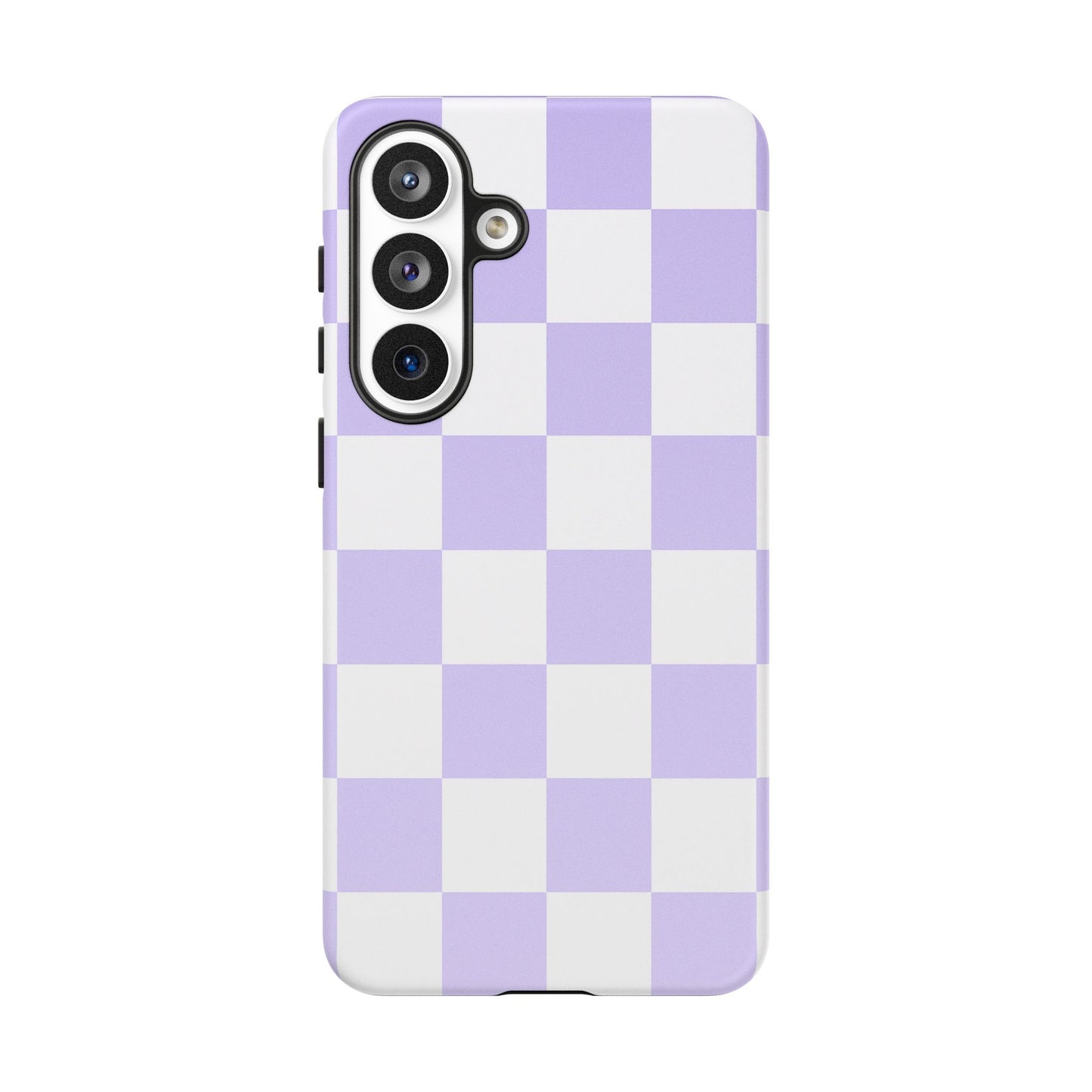 Lavender Checkerboard Phone Case | Pastel Aesthetic Checkered iPhone & Samsung Tough Case