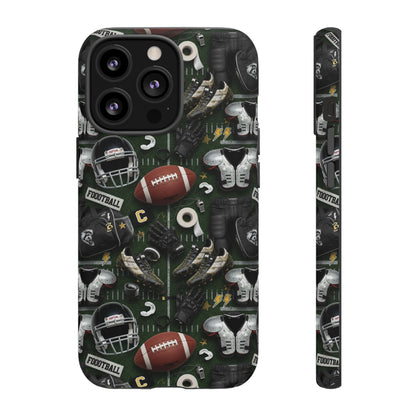 Football Pattern Phone Case – Sports Fan Tough Protective Game Day Case