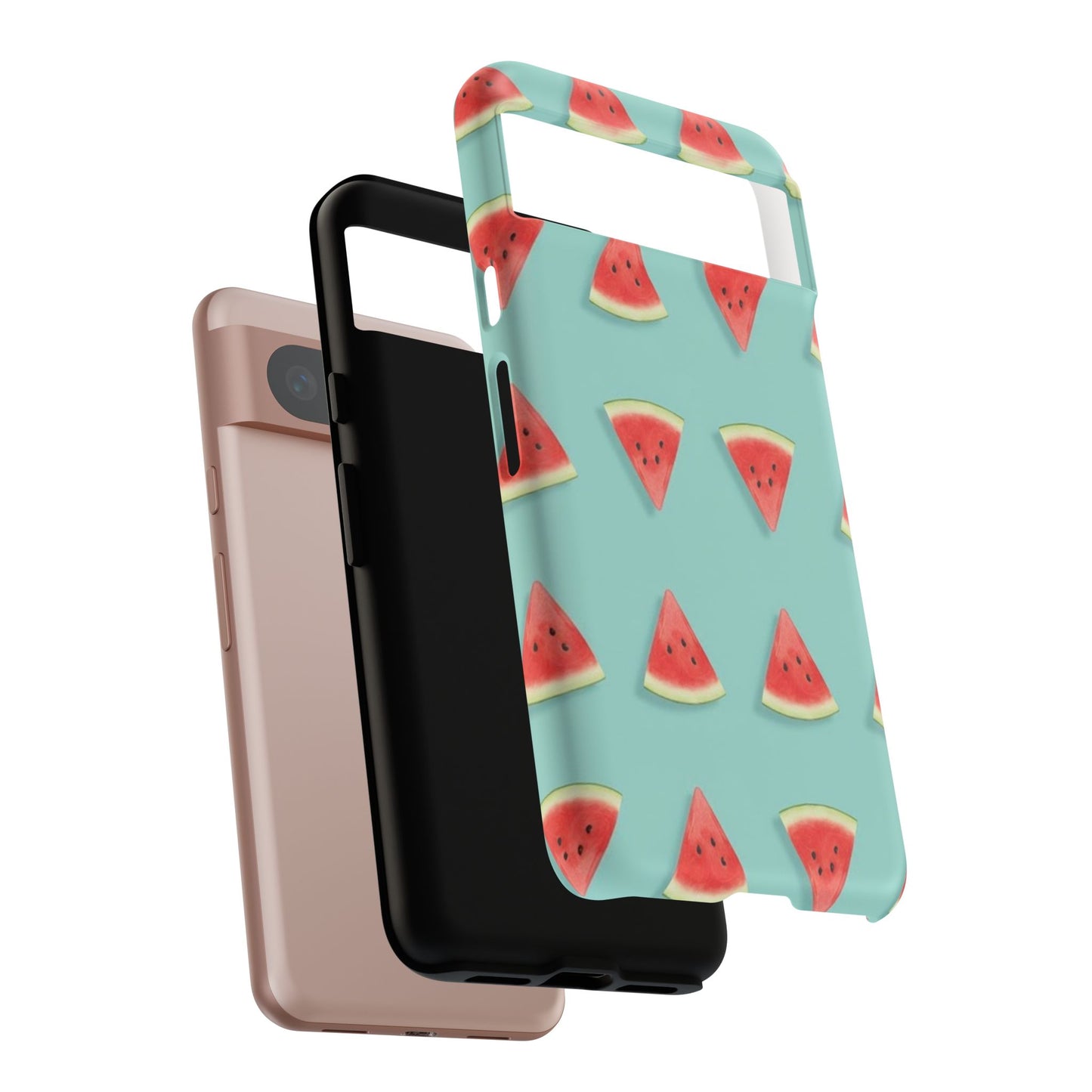 Watermelon Phone Case – Pastel Blue Summer Fruit Tough Case (iPhone, Samsung, Pixel)
