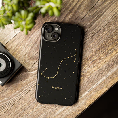 Scorpio Zodiac Constellation Phone Case – Luxe Gold Celestial Cover