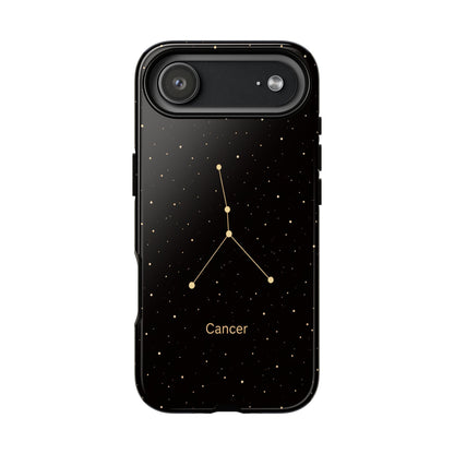 Cancer Zodiac Constellation Phone Case – Luxe Gold Celestial Cover