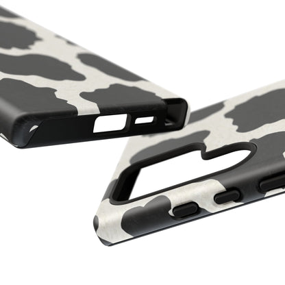 Black & White Cow Print Phone Case | Aesthetic Tough Protective Case