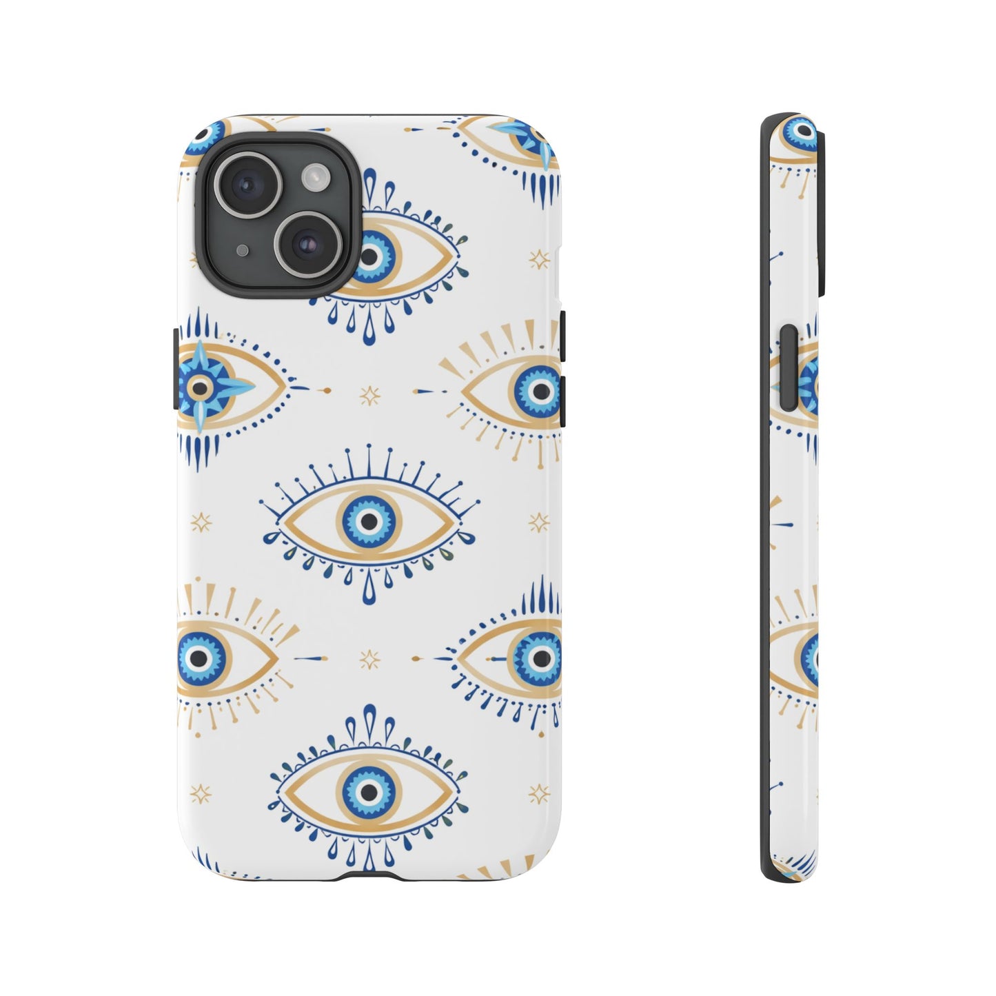 Blue Evil Eye Phone Case – Protective Slim Shockproof Cover for Iphone, Samsung Galaxy and Pixel