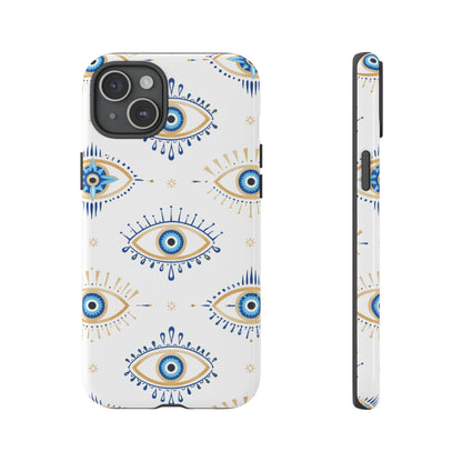 Blue Evil Eye Phone Case – Protective Slim Shockproof Cover for Iphone, Samsung Galaxy and Pixel