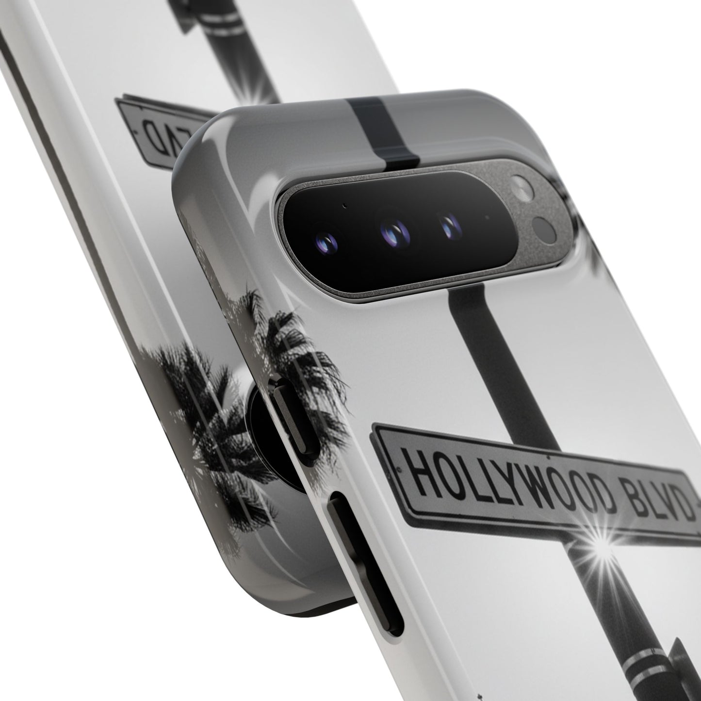 Hollywood Blvd Phone Case | Vintage Los Angeles Street Sign | Black & White LA Aesthetic
