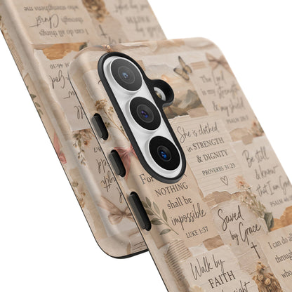 Christian Bible Verse Phone Case | Faith Scripture Aesthetic Floral Christian Case