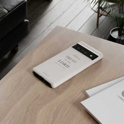 Proverbs 3:5 Christian Phone Case Trust in the Lord Minimalist Faith Cover