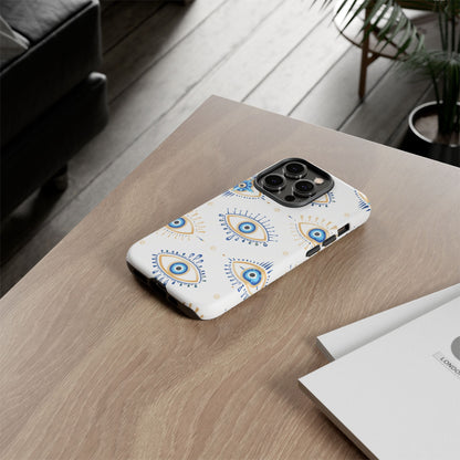 Blue Evil Eye Phone Case – Protective Slim Shockproof Cover for Iphone, Samsung Galaxy and Pixel