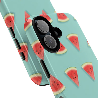 Watermelon Phone Case – Pastel Blue Summer Fruit Tough Case (iPhone, Samsung, Pixel)