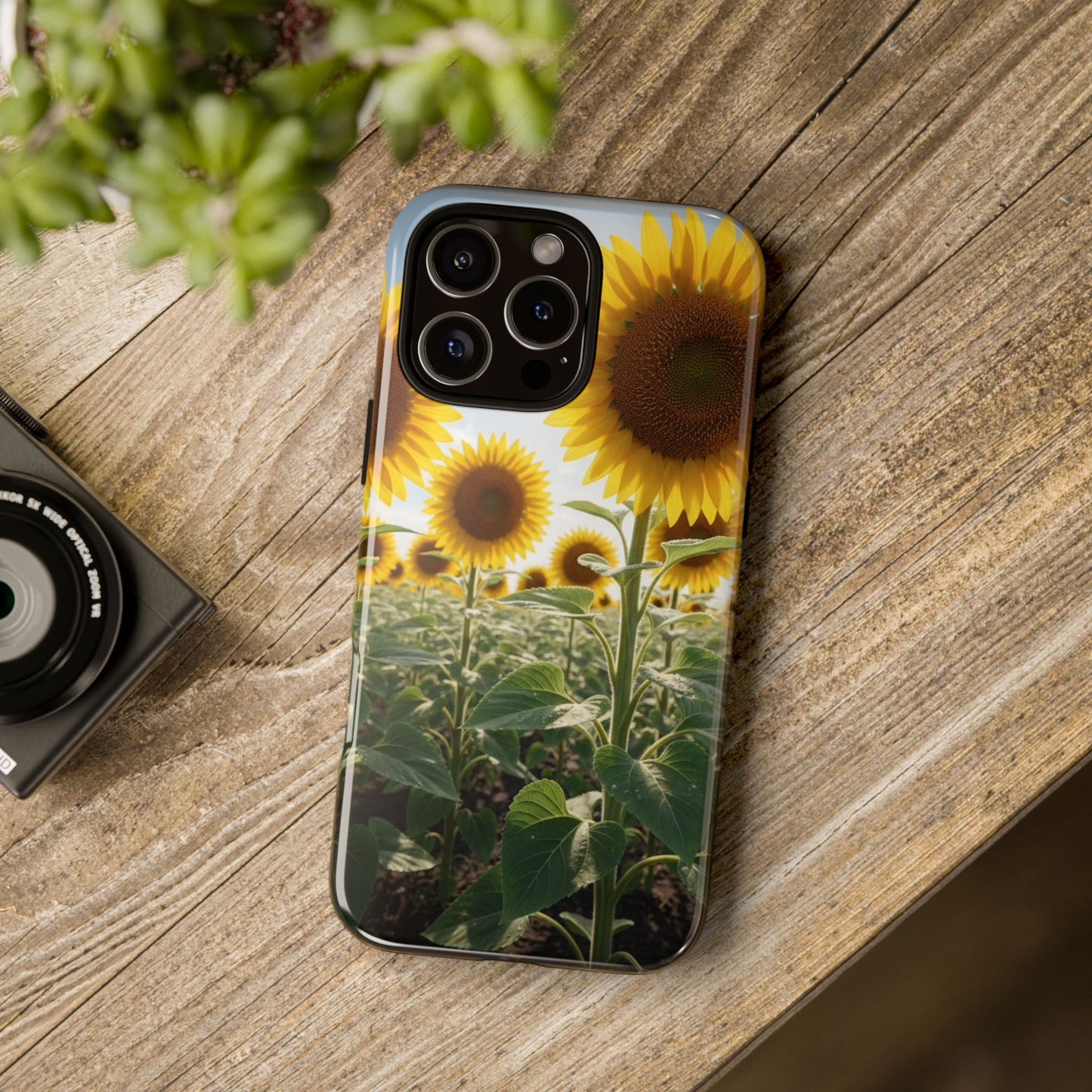 Sunflower Field Phone Case | Golden Hour Floral Aesthetic | Bright Summer Tough Case