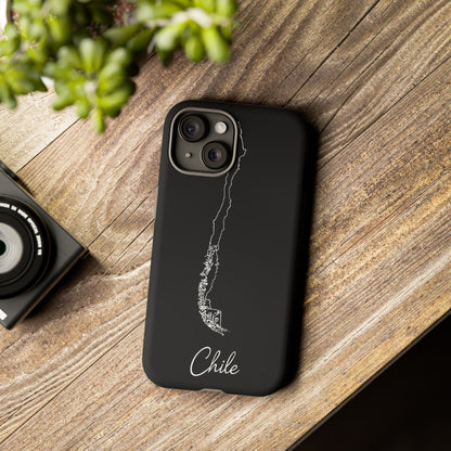 Chile Outline Phone Case – Minimal Country Map Tough Case (iPhone, Samsung, Pixel)